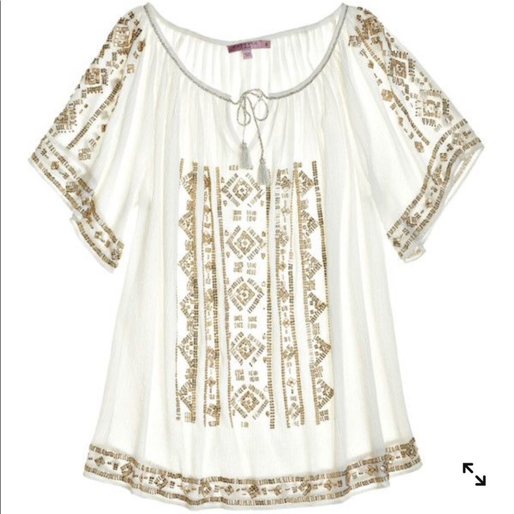 Calypso St. Barth Pearlie sequin embellished top